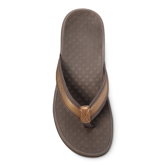 Vionic Women's Tide II Toe Post Sandals Bronze Metallic