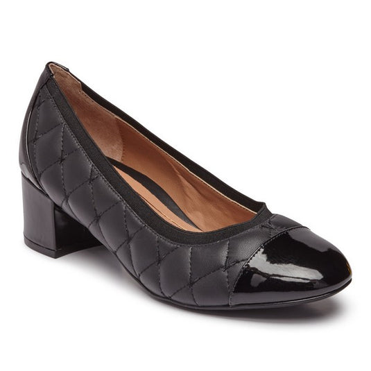 Vionic Women's Ruby Block Heel Black Leather