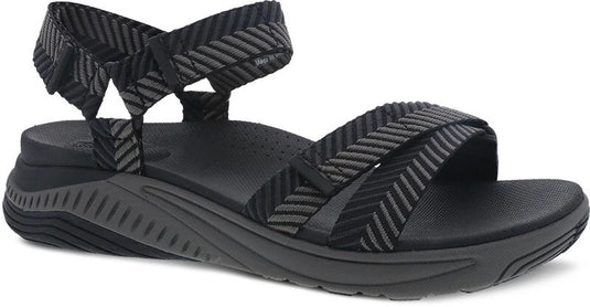 Dansko Women's Racquel  Webbing Water Friendly Sandal Black Herringbone