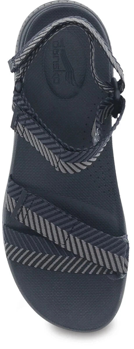 Dansko Women's Racquel  Webbing Water Friendly Sandal Black Herringbone