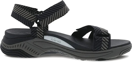 Dansko Women's Racquel  Webbing Water Friendly Sandal Black Herringbone