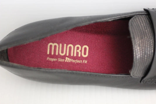 Munro Kiera Black Leather W/LIZARD