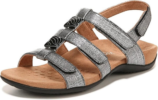 Vionic Women's Amber Sandals Black Metallic