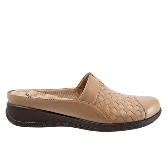 Softwalk Women's San Marcos Woven Mules Cement