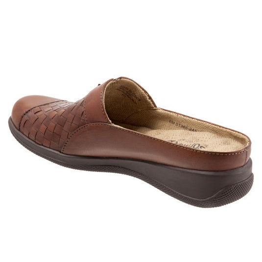 Softwalk Women's San Marcos Woven Mules Rust