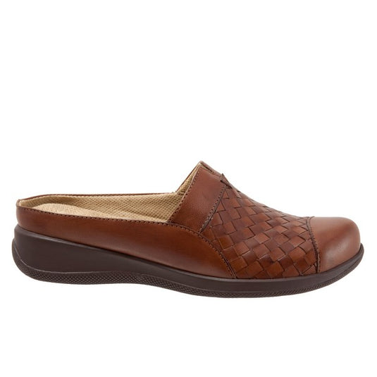 Softwalk Women's San Marcos Woven Mules Rust