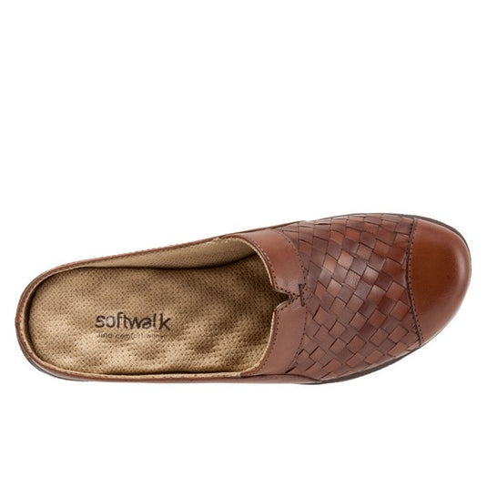 Softwalk Women's San Marcos Woven Mules Rust