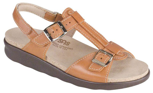 SAS Women's Captiva T-Strap Sandal Caramel