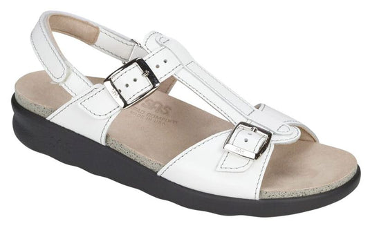 SAS Women's Captiva T-Strap Sandal White