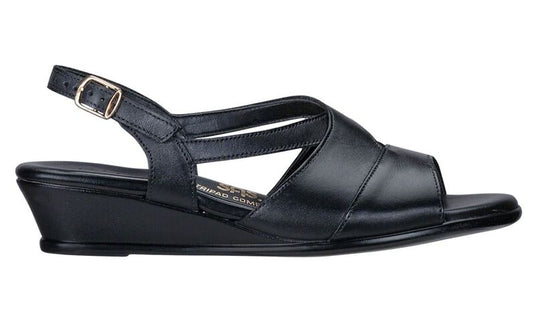 SAS Women's Caress Elevated Wedge Sandals Black