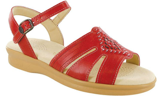 SAS Women's Huarache Sling Back Sandals Red