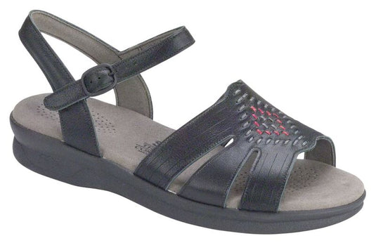 SAS Women's Huarache Sling Back Sandals Black