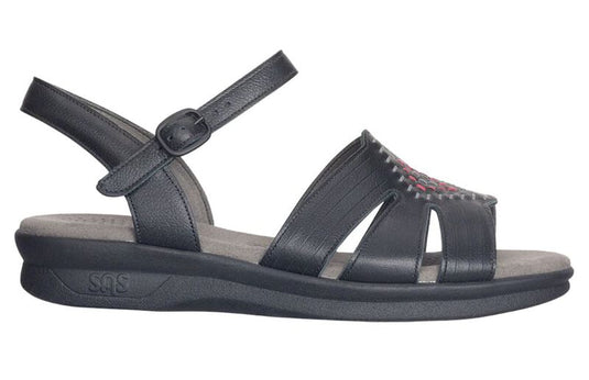 SAS Women's Huarache Sling Back Sandals Black