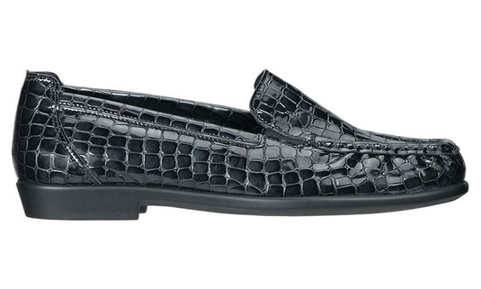 SAS Women's Joy Slip-on Flat Black Croc