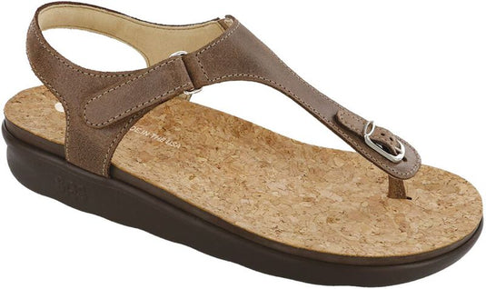 SAS Women's Marina T-Strap Sandal Brown