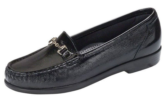 SAS Women's Metro Moccasin Loafer Black Patent