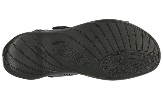 SAS Women's Nudu Two Tone Leather Sandals Navy