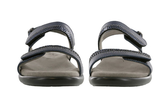 SAS Women's Nudu Two Tone Leather Sandals Navy