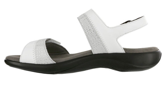 SAS Women's Nudu Two Tone Leather Sandals White