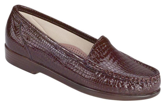 SAS Women's Simplify Slip On Loafer Brown Croc