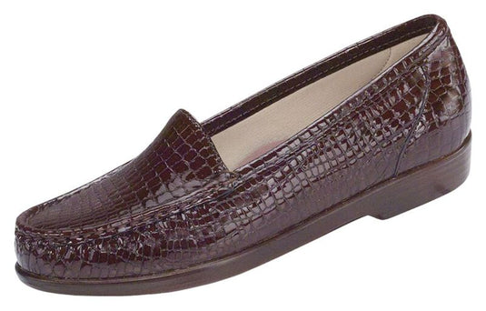 SAS Women's Simplify Slip On Loafer Brown Croc