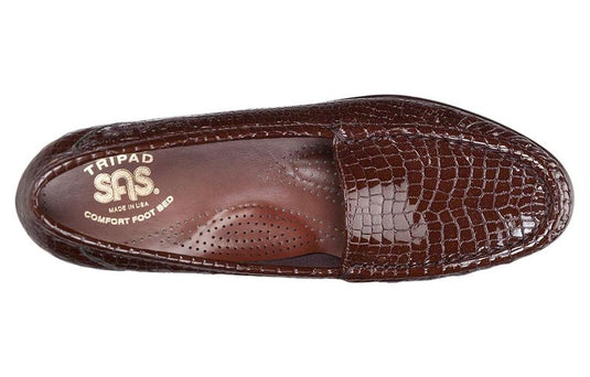 SAS Women's Simplify Slip On Loafer Brown Croc