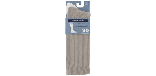 SAS Diabetic Crew Socks - Khaki