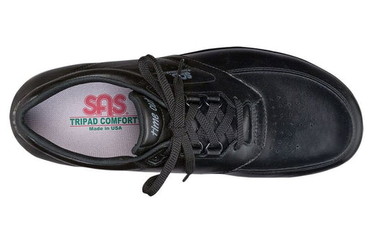 SAS Men's Time Out Diabetic Walking Shoe Black Leather