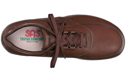 SAS Men's Time Out Diabetic Walking Shoe Antique Walnut Leather