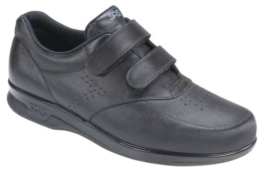 SAS Men's VTO Diabetic Velcro Black Leather