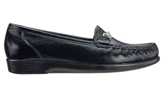 SAS Women's Metro Moccasin Loafer Black Patent