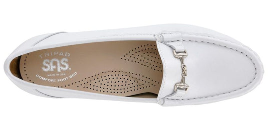 SAS Women's Metro Moccasin Loafer Pearl White