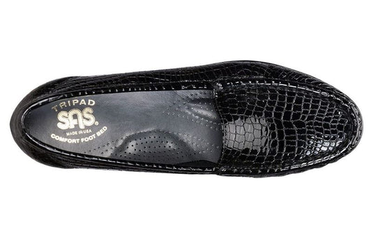 SAS Women's Simplify Slip On Loafer Black Croc