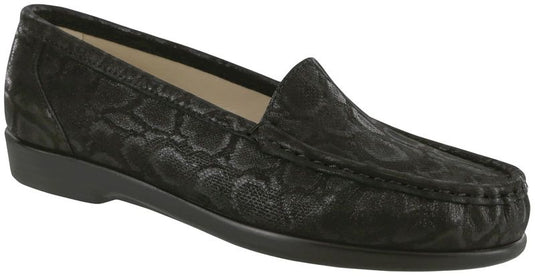 SAS Women's Simplify Slip On Loafer Nero Snake