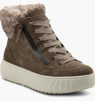 Ara Women's Mikayla Faux Fur Lined Lace-Up Boot Taiga