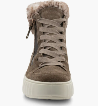 Ara Women's Mikayla Faux Fur Lined Lace-Up Boot Taiga