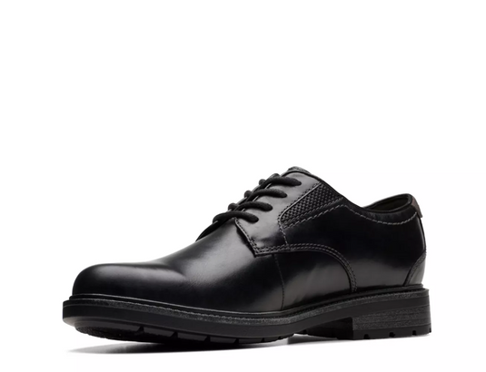 Clarks Men's Un Shire Low Black Leather