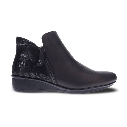 Revere Women's Damascus Bootie Black Lizard