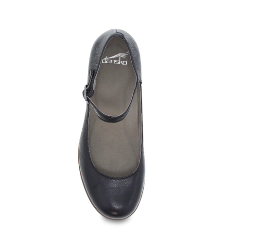 Dansko Women's Deena Black Waterproof Tumbled