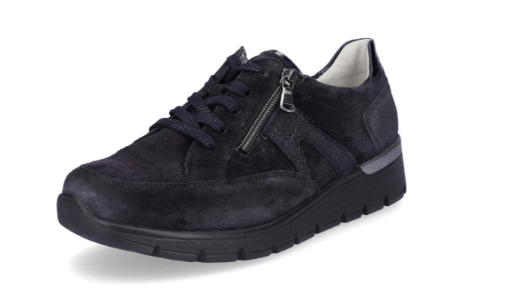 Waldlaufer Women's K-Ramona Sneaker Black Suede