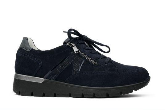 Waldlaufer Women's K-Ramona Sneaker Navy Suede