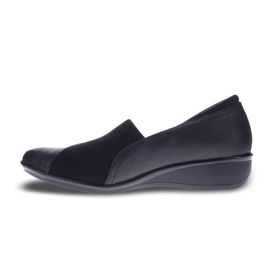 Revere Women's Naples Stretch Black Loafer