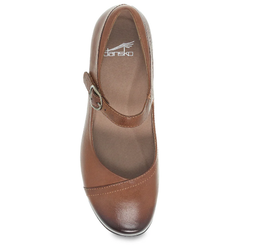 Dansko Women's Fawna Chestnut Burnished Calf