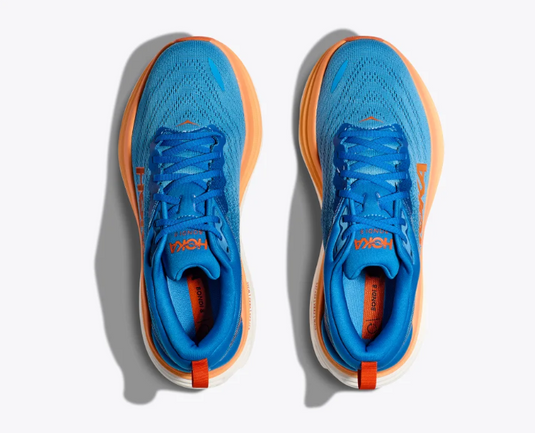 Hoka One One Men's Bondi 8 Sneakers Coastal Sky / Vibrant Orange