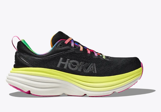 Hoka One One Men's Bondi 8 Sneakers Black/Citrus Glow