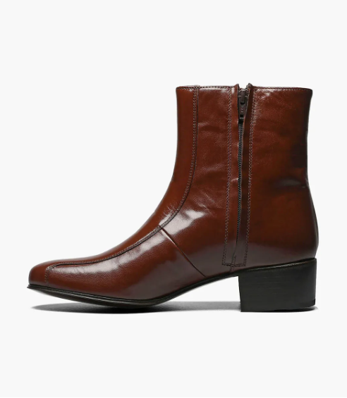 Florsheim Men's Duke Bike Toe Zipper Boots Cognac - Free Socks