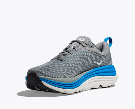 Hoka One One Men's Gaviota 5 Sneaker Limestone / Diva Blue