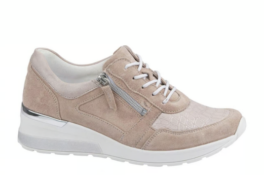 Waldlaufer Women's H-Clara Soft Lace up Sneaker Apricot