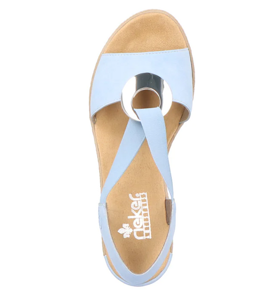 Rieker Women's Fanni H6 Sandals Aqua