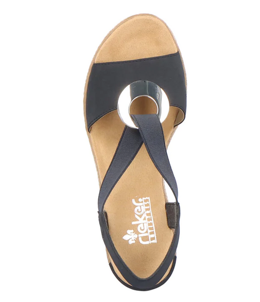 Rieker Women's Fanni H6 Sandals Pazifik